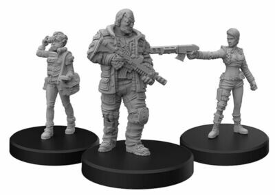 Cyberpunk Red Miniatures: Edgerunners D (Solo - Nomad - Media)