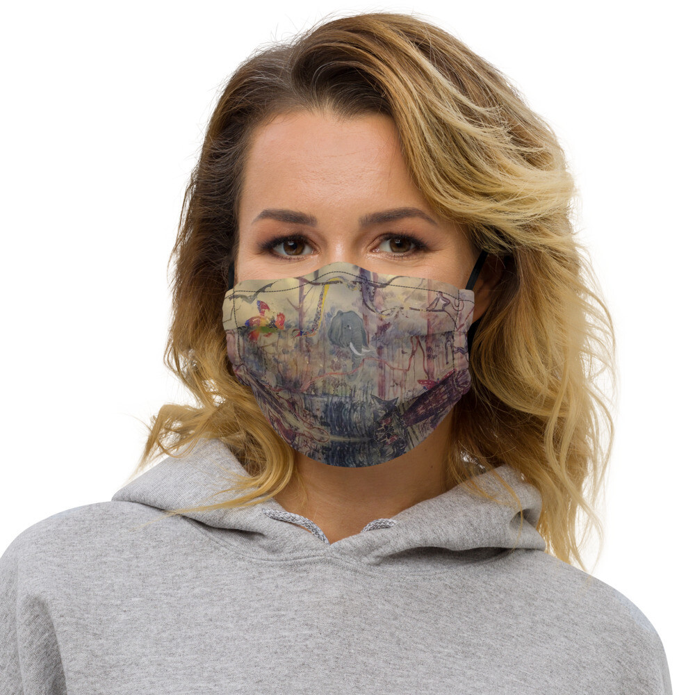 Untouched Wilderness - Face Mask, Color: Black