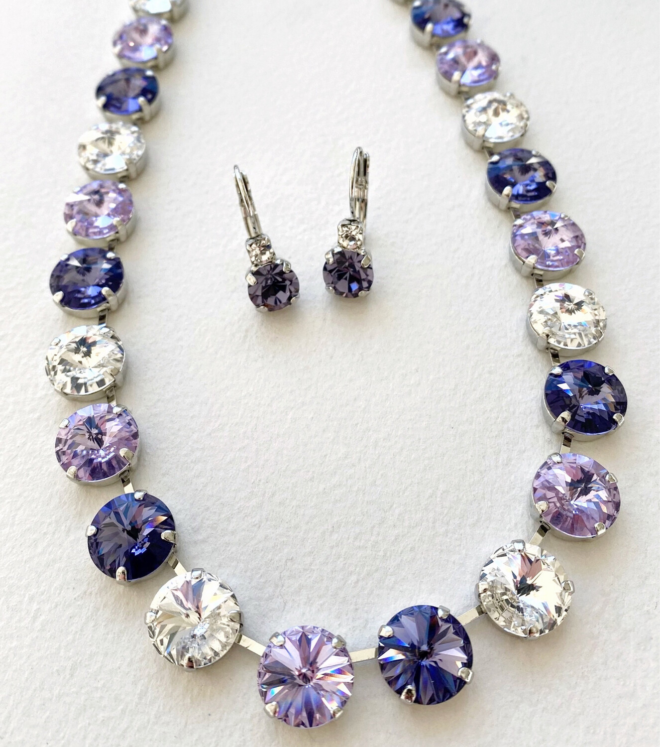 Tanzanite and Violet Crystal Necklace
