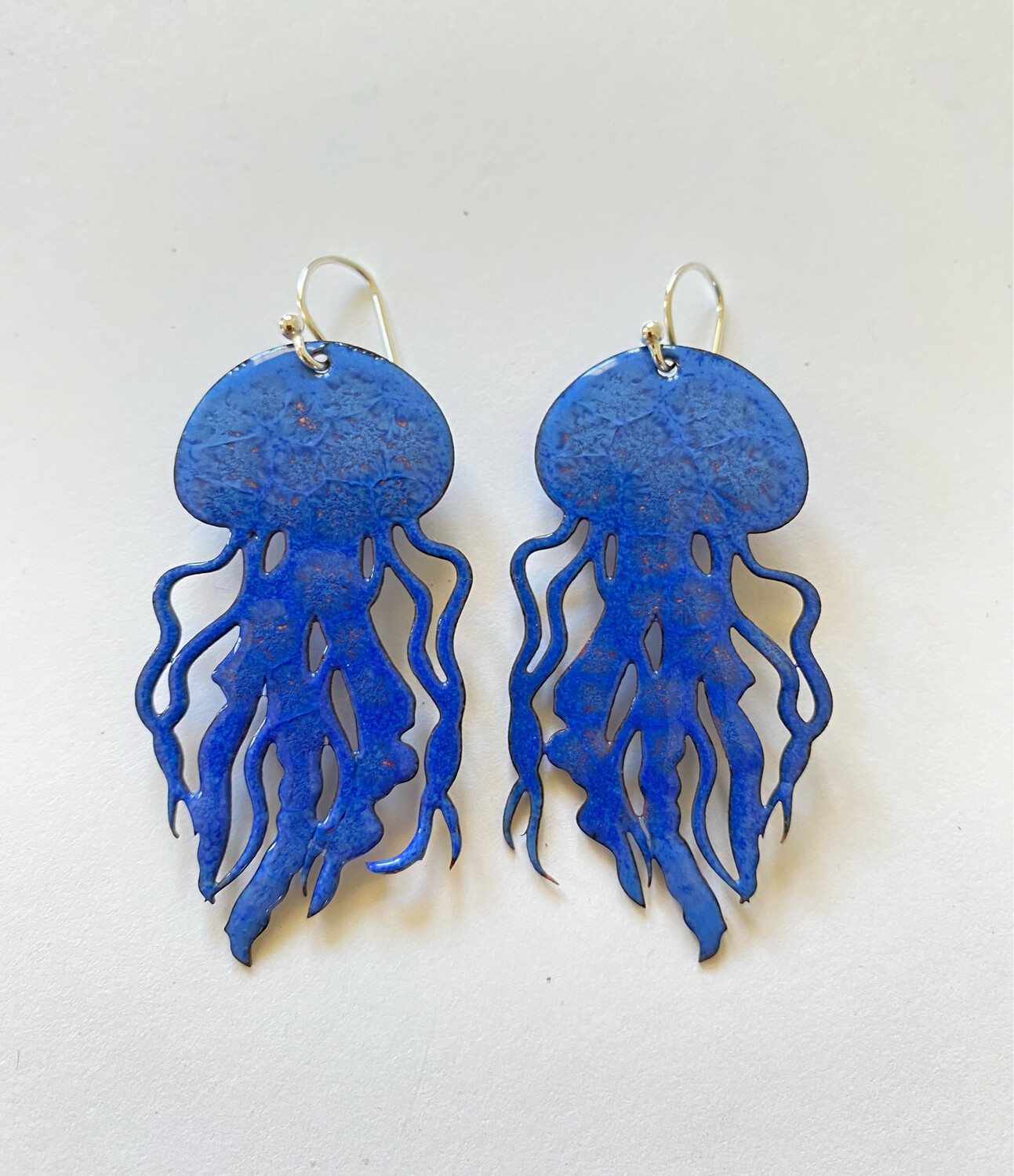 Enamel Earrings, Jellyfish 