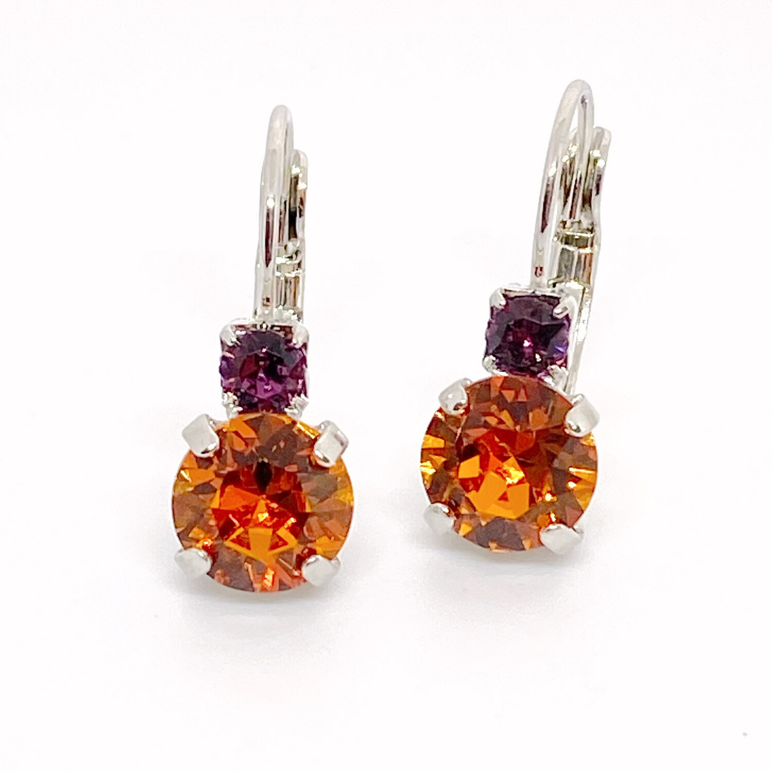 Orange and Purple Earrings