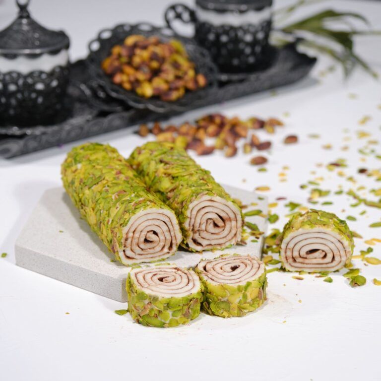 Chocolate Pistachio Turkish Delight Roll