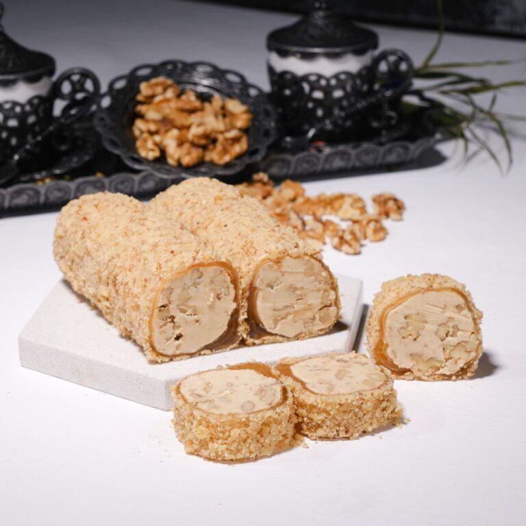 Walnut &amp; Tahini Turkish Delight Roll