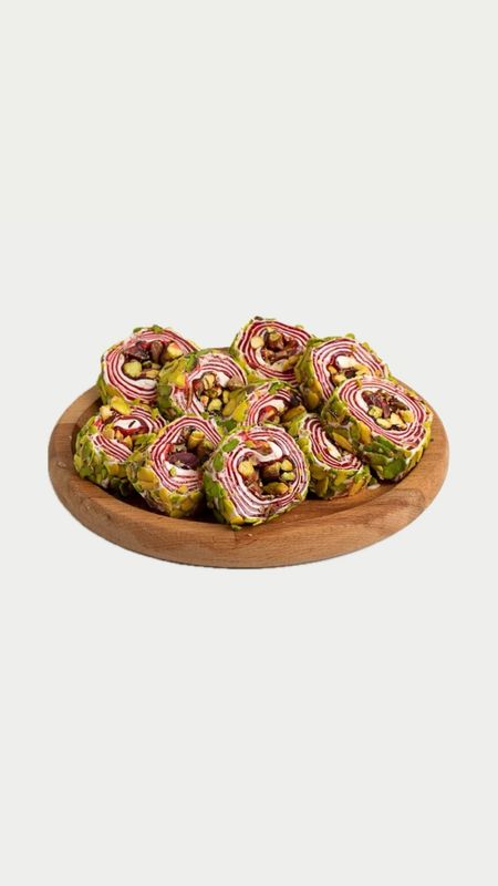 Pomegranate &amp; Pistachio Turkish Delight Roll