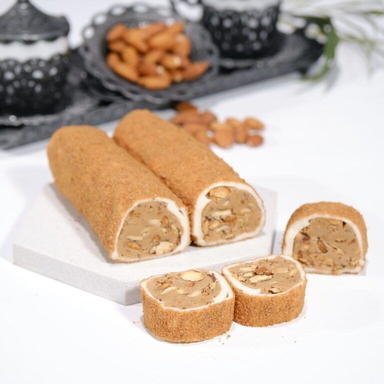 Turkish Delight Roll with Lotus Cream &amp; Almonds