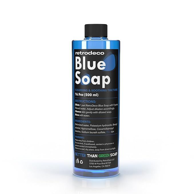 Blue soap
