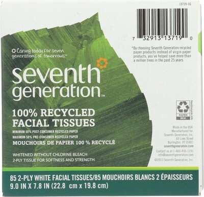 Seventh Generation Tissue Facial 85Ct
