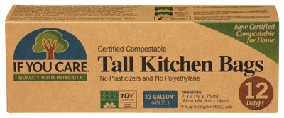 IF YOU CARE BAG KITCHEN 13GAL TALL COMPOSTIBLE