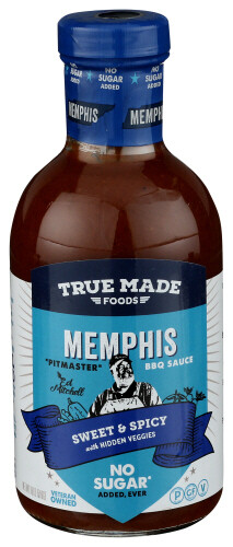 TRUE MADE FOODS SAUCE BBQ MEMPHIS NO SUGAR