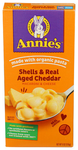 ANNIES HOMEGROWN MAC & CHEESE SHELL WISCONSIN CHEDDAR