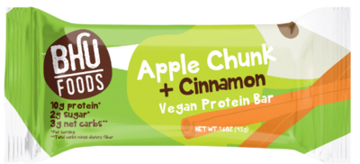 Bhu Foods - Vegan Pea Protein Bar Apple Chunk + Cinnamon + Nutmeg 