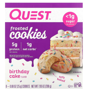 Quest Nutrition - Frosted Cookies Birthday Cake - 8 Cookies