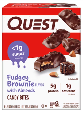 Quest Nutrition - Candy Bites Fudgey Brownie with Almonds - 8 Piece(s)