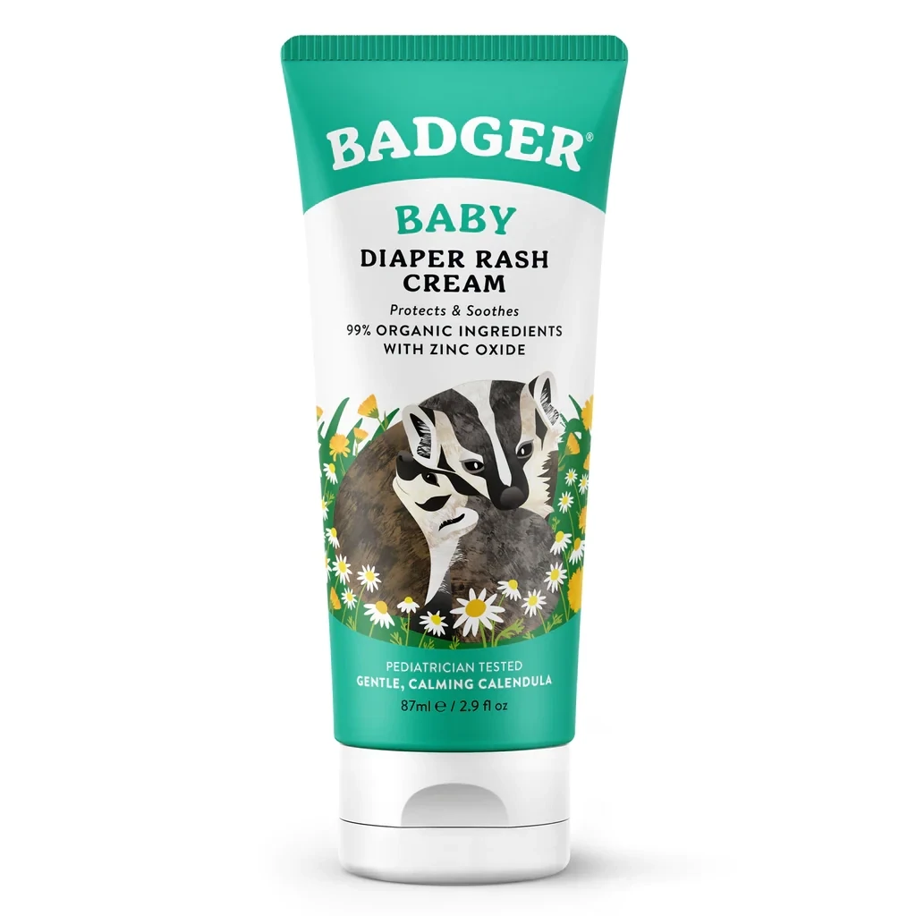 Badger - Diaper Cream Zinc Oxide Calendula with Beeswax & Sunflower - 2.9 fl. oz.