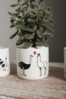MINI MACETERO &quot;Llama love you forever&quot;