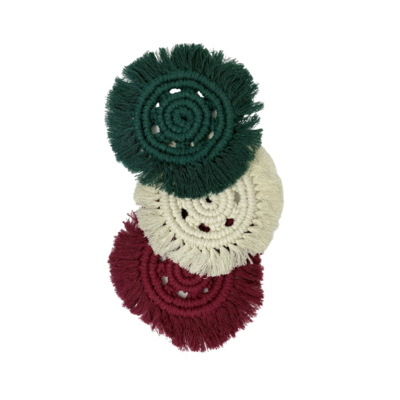 SET DE POSAVASOS DE MACRAME