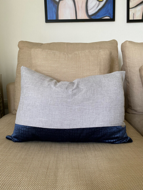 Cojin decorativo lumbar color block