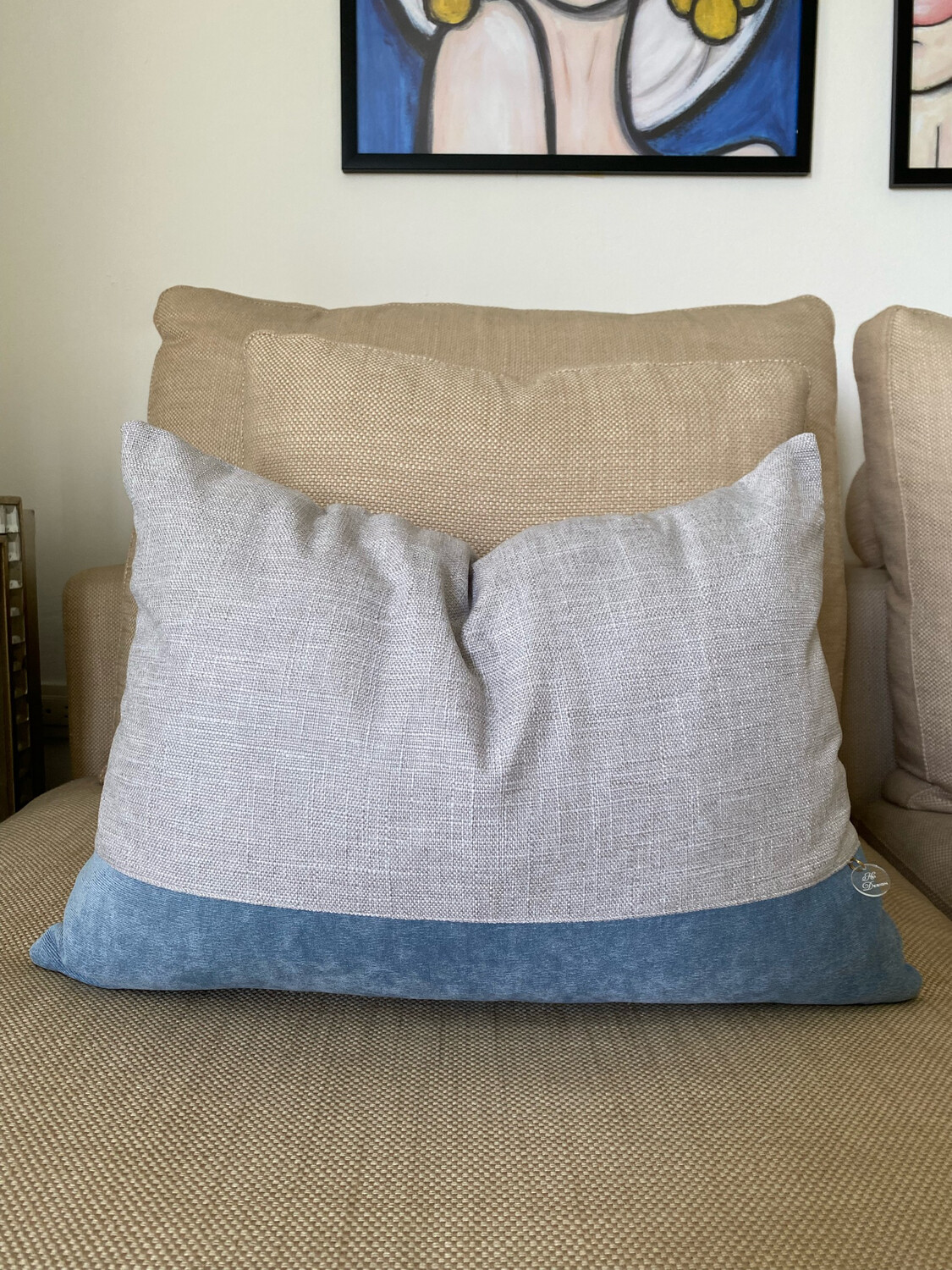 Cojin decorativo lumbar color block