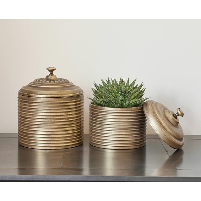 Gold Metal Pot Large