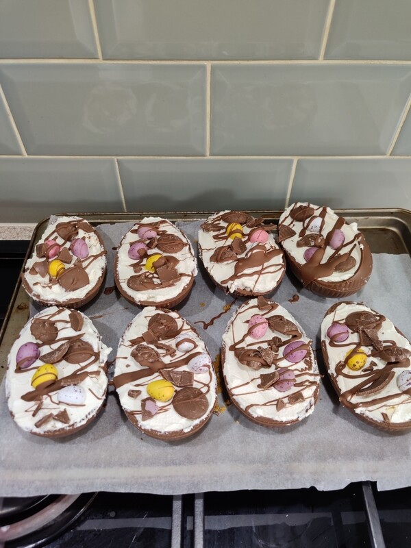 Cheesecake Easter eggs