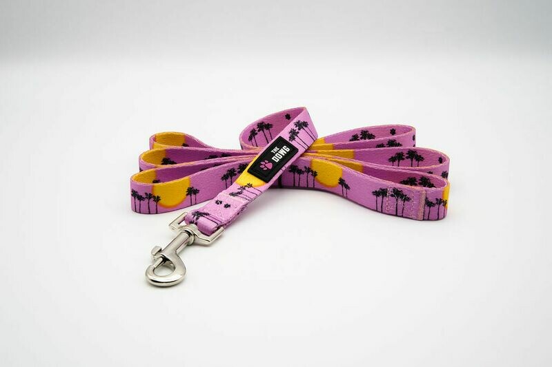 &quot;Sunsets and Sandy Paws&quot; Dog Leash-ROSE PINK