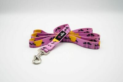 "Sunsets and Sandy Paws" Dog Leash-ROSE PINK