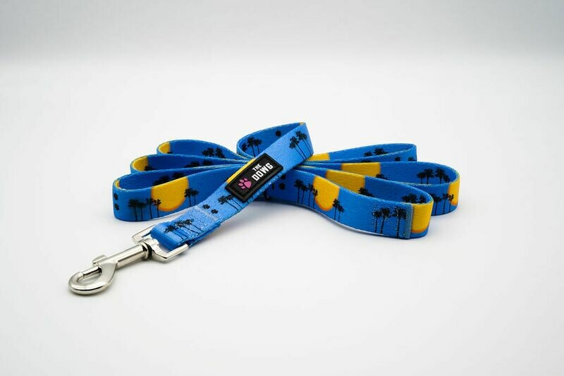 &quot;Sunsets and Sandy Paws&quot; Dog Leash-SKY BLUE