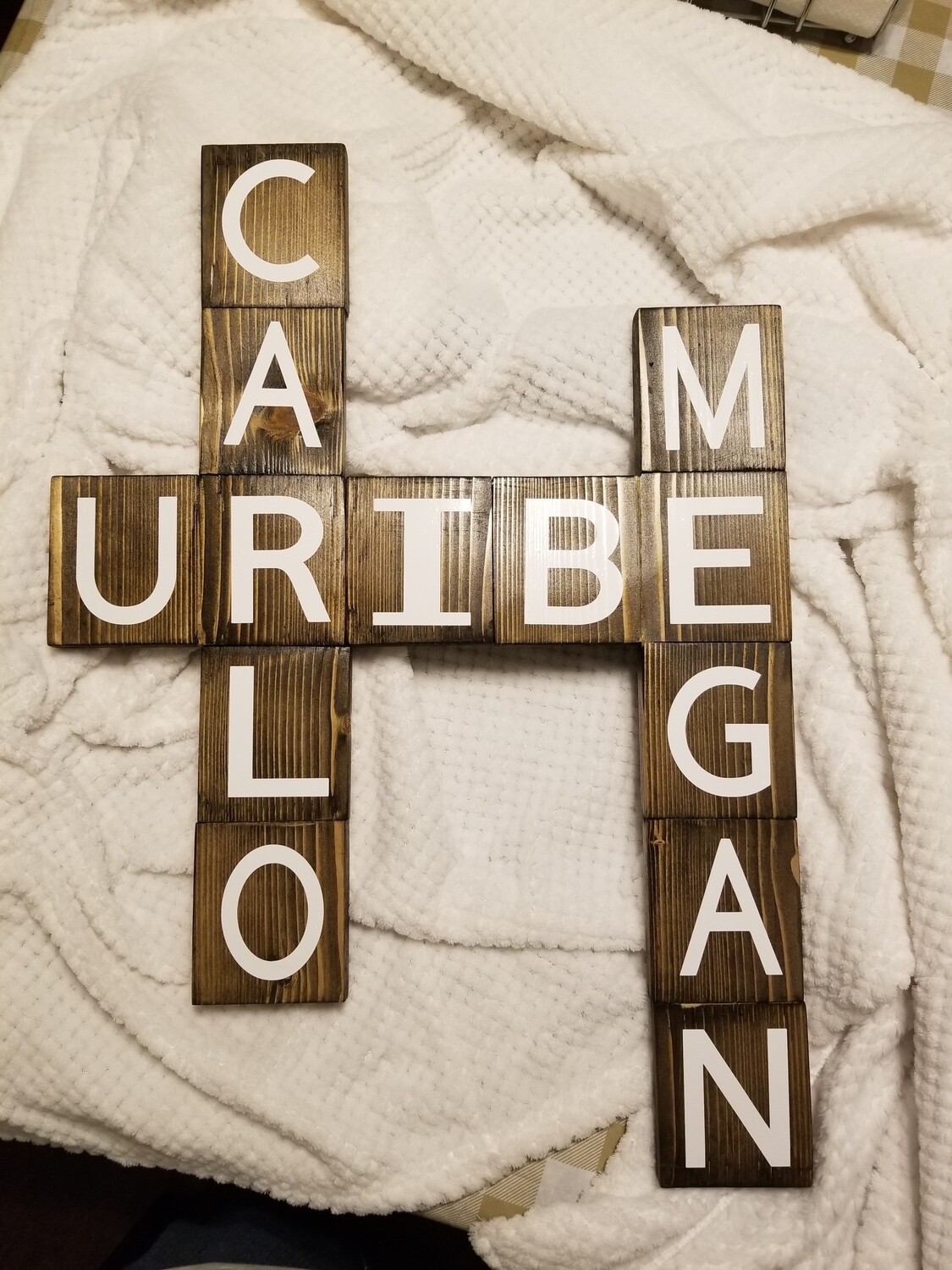 Family Scrabble Wood Signs