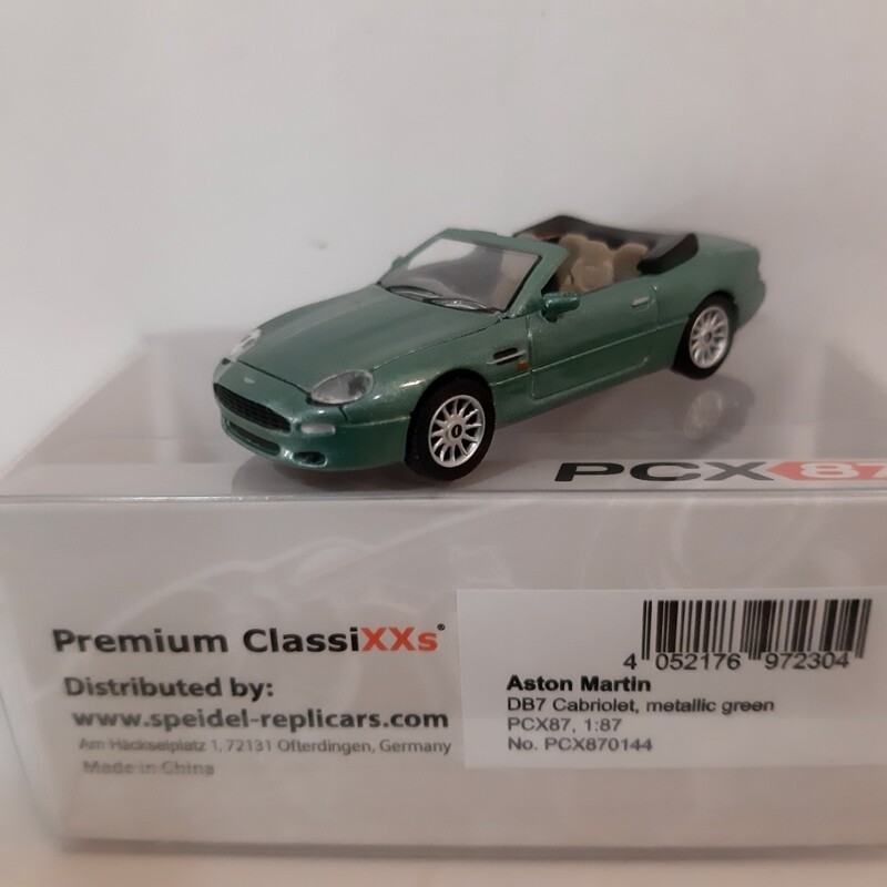 Aston Martin DB7 Cab., metallic grün, H0, PCX870144