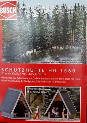 Busch 1560, Schutzhütte, Bausatz H0