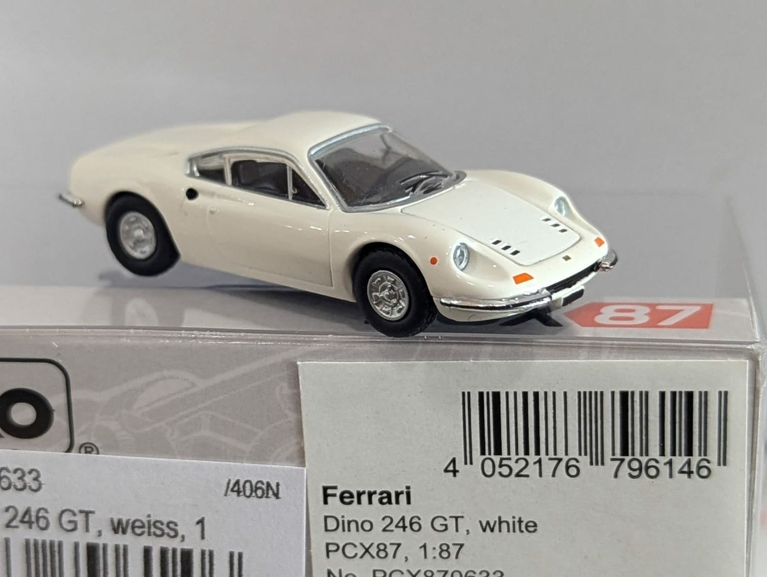 Brekina, PCX Ferrari Dino 246 GT, weiß, PCX870633