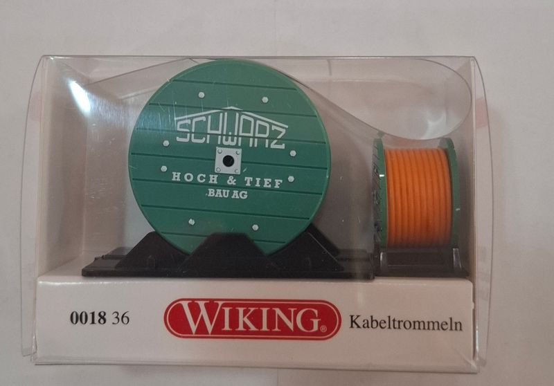 Wiking 001836, Kabeltrommeln Schwarzbau Wiking 001836, Kabeltrommeln Schwarzbau