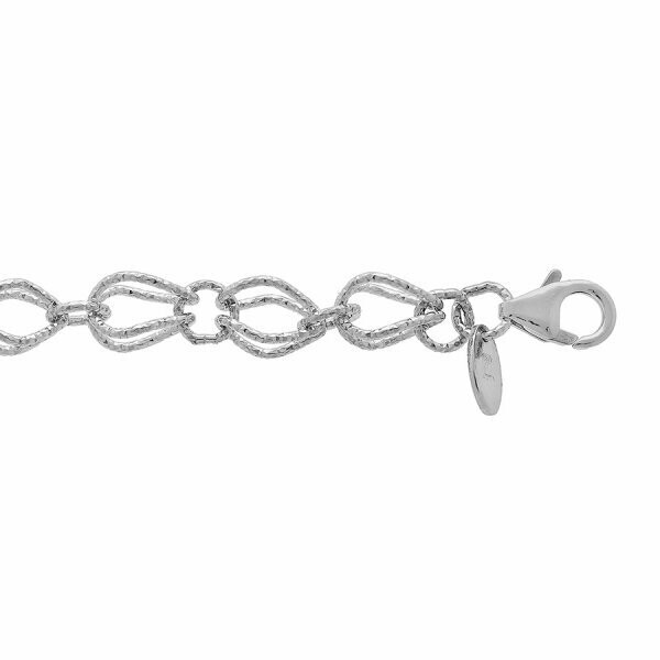 ​Bracelet argent rhodié fil diamanté