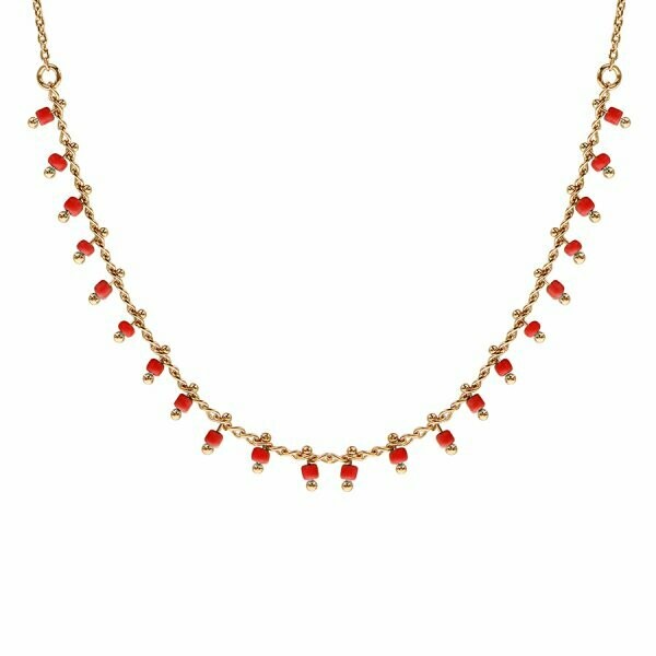 Collier plaqué or pampilles
