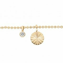 Bracelet plaqué or médaille et oxyde