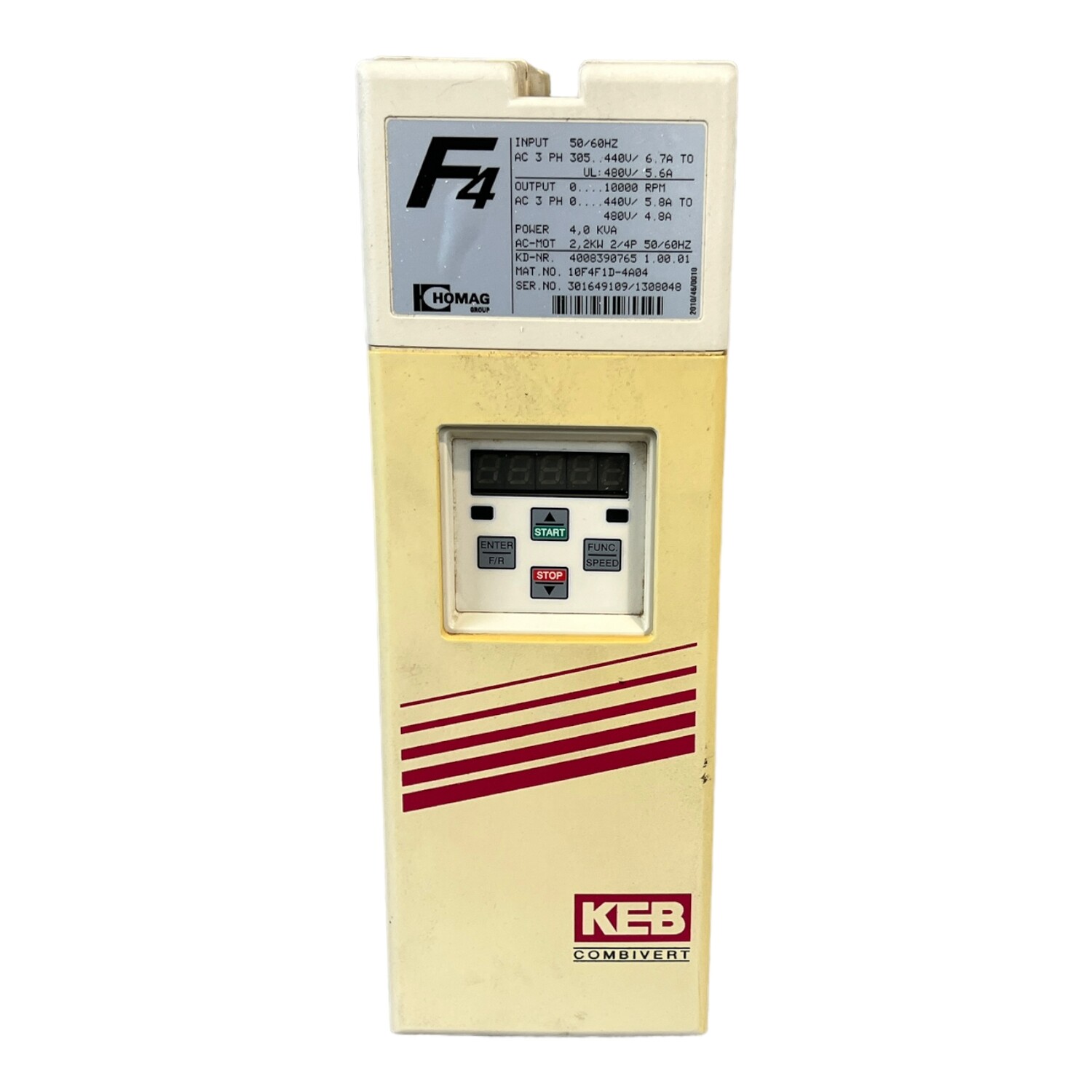 KEB HOMAG Combivert F4  10F4F1D-4A045  2,2 KW 4 kVA Umformer  4008390765