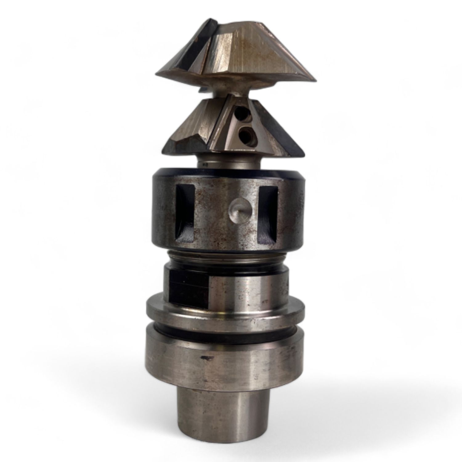 HSK 63 F Spannzangenfutter mit Spannzange und HW Profilfräser Ø 56 mm, 2 HW Fasefräsern, Z=3