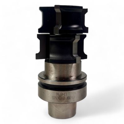 HSK 63 F Spannzangenfutter Bohrungsaufnahme  und Duplex HW Profilfräser D=63 mm L= 36 mm