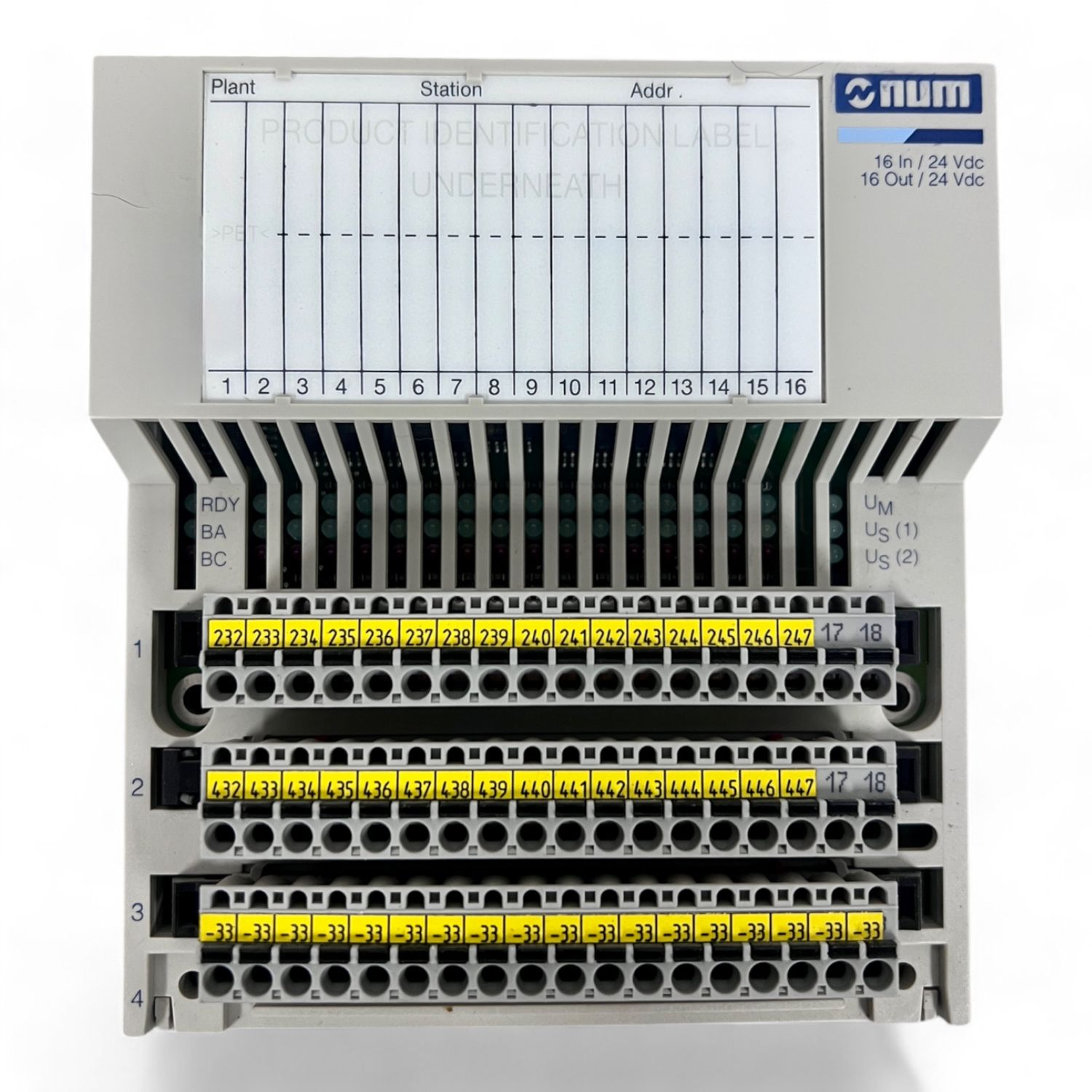 NUM 16I/16O Digital Module – P/N: 0263900004 16 In/16 Out 24 VDC Modul
