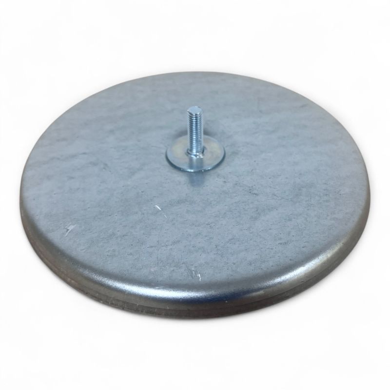 Filterronde Filterdeckel Deckel verzinkt für Filterschlauch D=200 mm mit Gewindebolzen M8x25 (4 Stück)