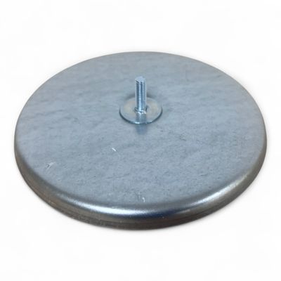 Filterronde Filterdeckel Deckel verzinkt für Filterschlauch D=200 mm mit Gewindebolzen M8x25 (4 Stück)
