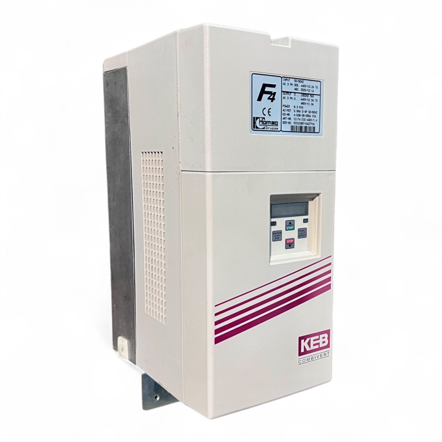 HOMAG KEB Frequenzumrichter COMBIVERT F4 13.F4.C1E-4A01.1/4 für 5,5 kW 400 V 50/60 Hz 4-008-39-0554 V1