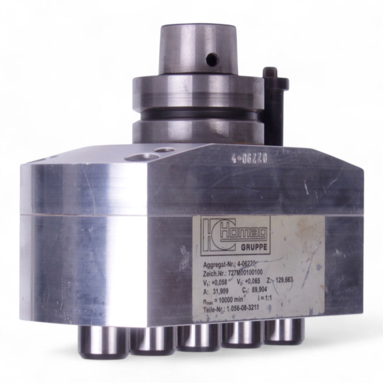 Homag Bohraggregat 1-056-08-3211 Adapteraggregat Wechselaggregat Bohrer 5 Spindelig