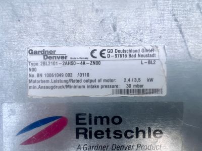 Elmo Rietschle Gardner Denver Vakuumpumpe Elmo Rietschle