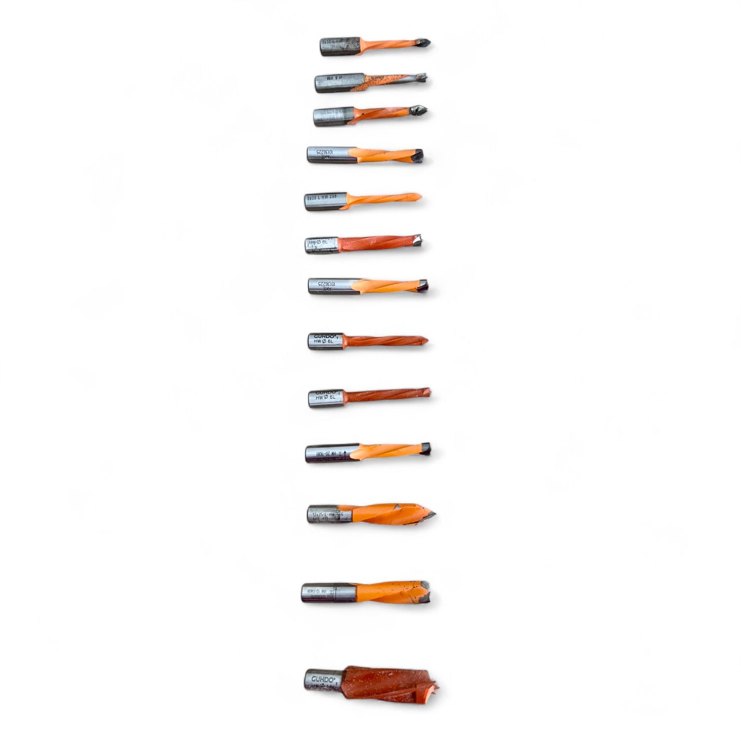 Konvolut aus 13 VHW-Bohrern – AKE, CMT, GUHDO – Linkslauf – gebraucht