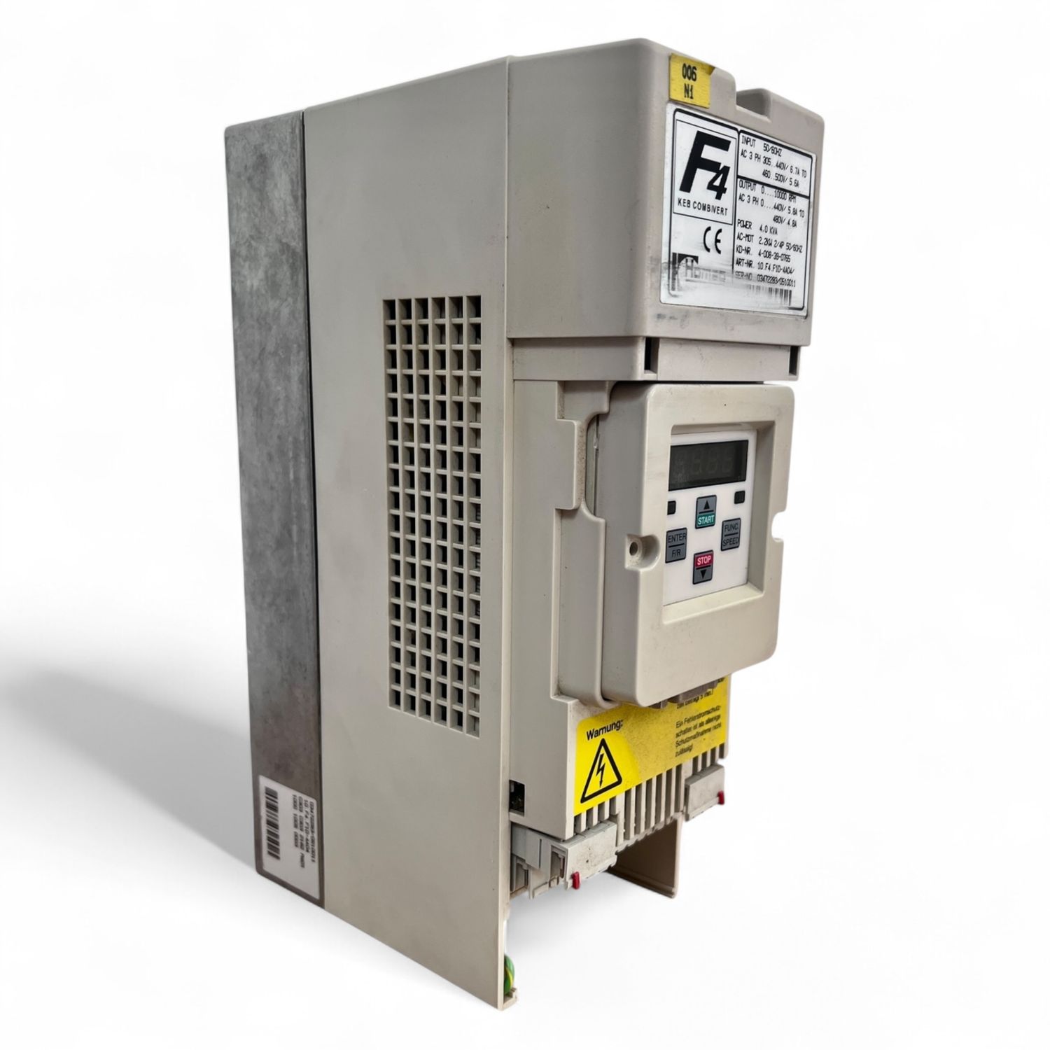 KEB COMBIVERT F4 Frequenzumrichter 10.F4.F1D-4040/Z 2.2 kW 4.0 kVA  Motorleistung mit RS232-Toslink Modul