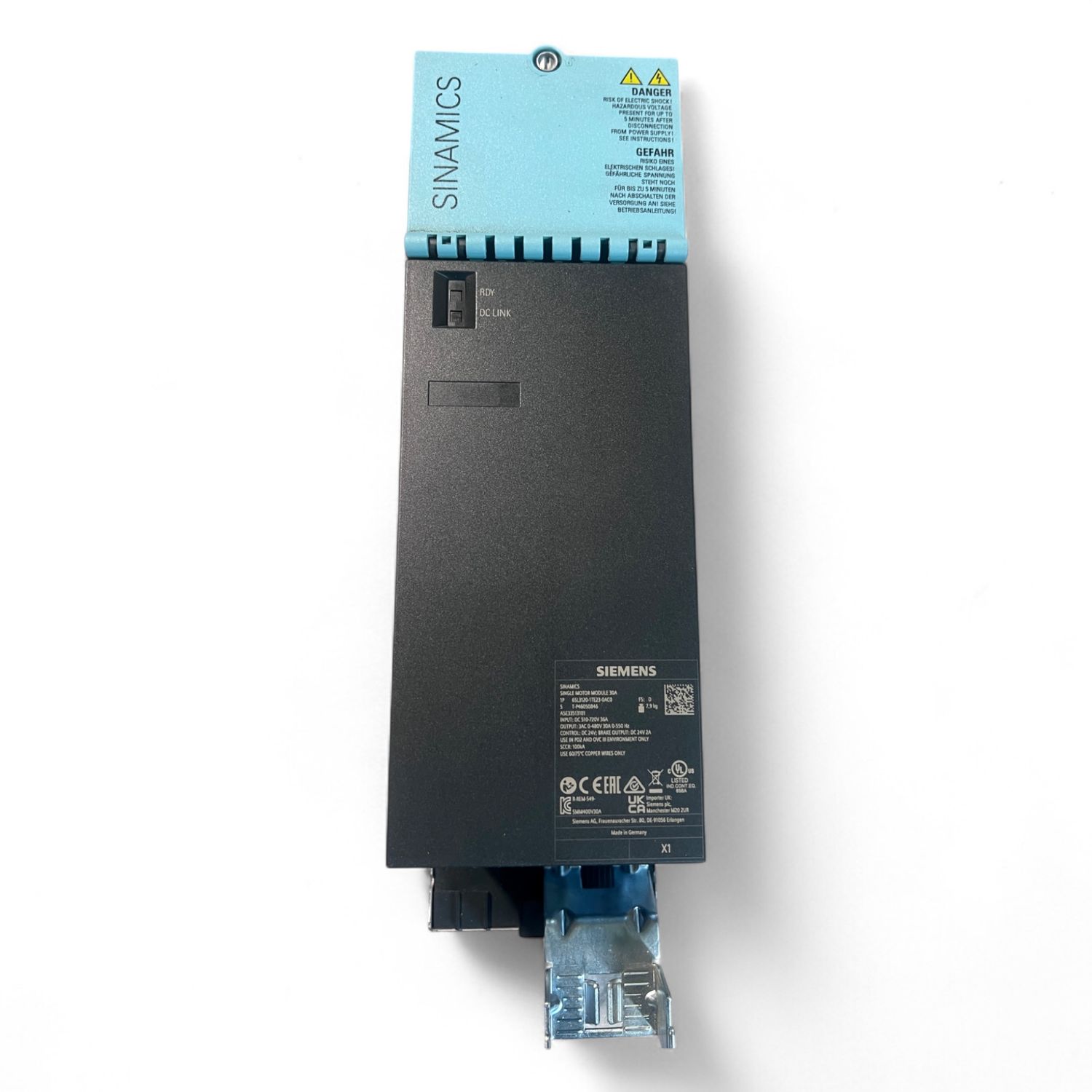 SIEMENS SINAMICS SINGLE MOTOR MODULE 30A ESL3120-ITE23-OACO HOMAG BOF BAZ
