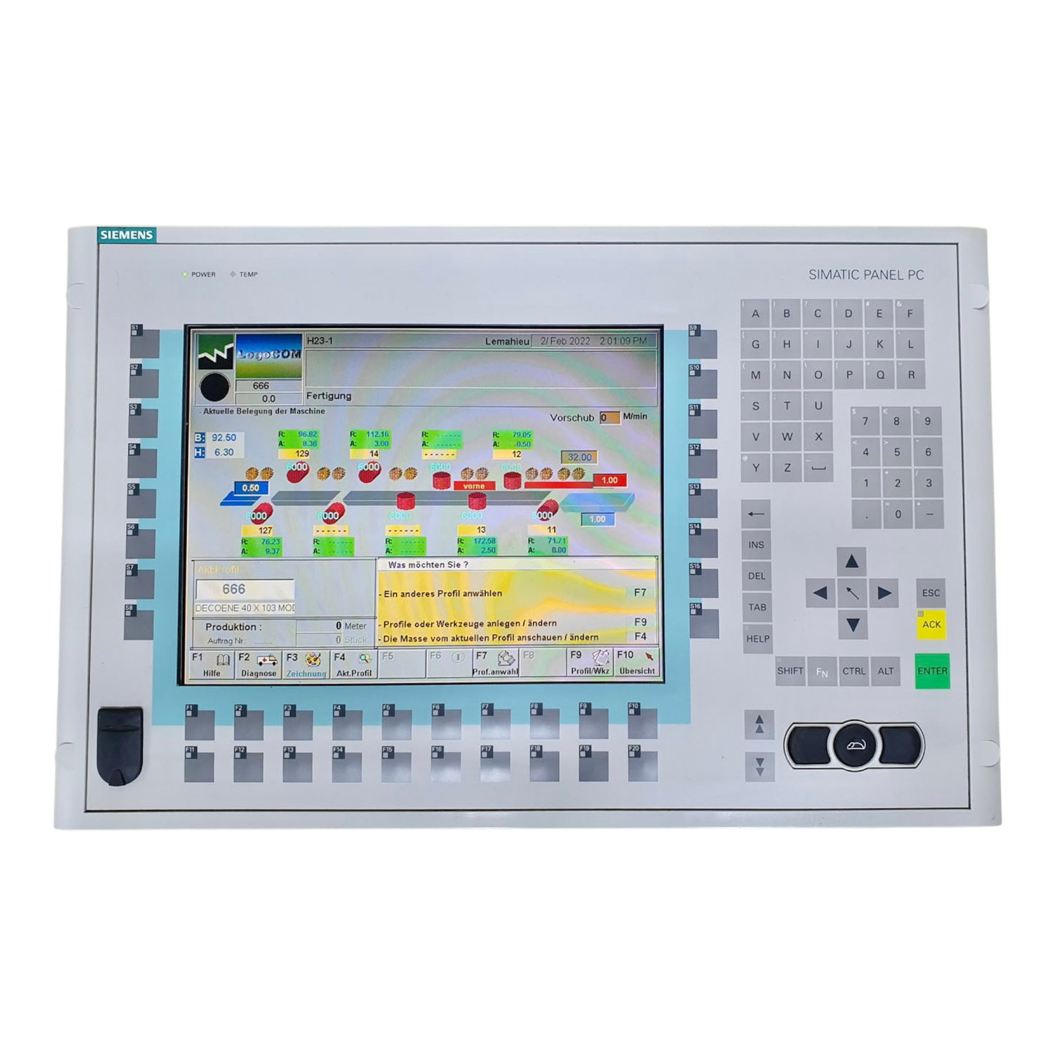 WEINIG Unimat Hydromat Unicontrol Siemens Simatic Panel PC 670 | Art.-Nr. 6AV7723-1AA40-0AC0 (panel pc) WEINIG Unimat Hydromat Unicontrol Siemens Simatic Panel PC 670 | Art.-Nr. 6AV7723-1AA40-0AC0 (panel pc)