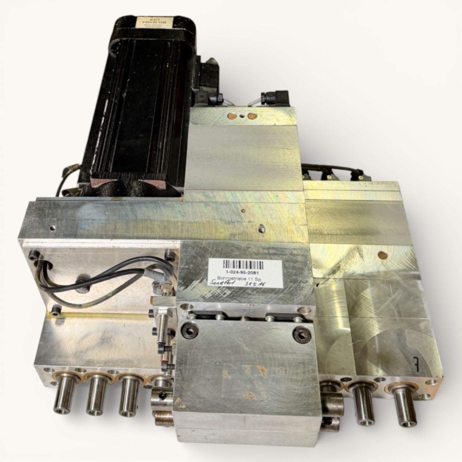 HOMAG Bohrgetriebe Motor Bohraggregat BAZ BOF 11 + 2 + 2 spindelig | Art.-Nr. 1-024-95-2081 / 2-024-95-1330 – WEEKE BP 155