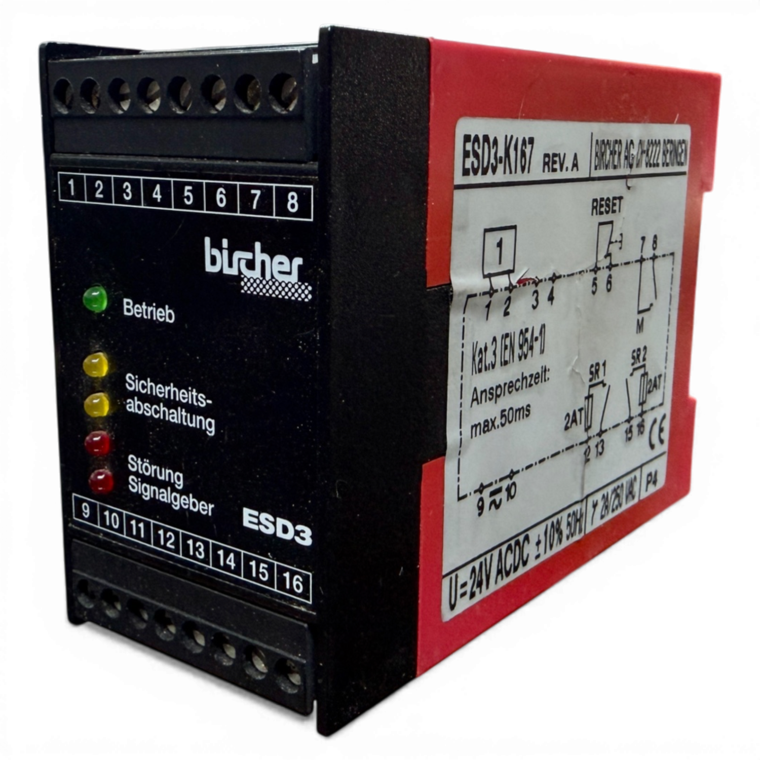 Bircher Reglomat Sicherheitsrelais ESD3-K167 REV. A – Art.-Nr. K167 | HOMAG 4-008-32-0967